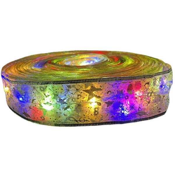 1 Nauha Joulukuusi Glitter Led Valojuova Joulukuusen Koristeluun - (Väri Valot) Pituus: 5m