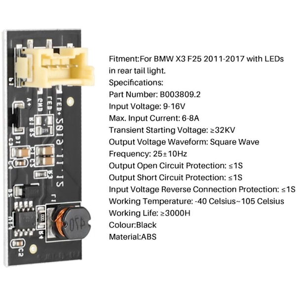 för X3 F25 2011-2017 Förarens bakre B003809.2 LED Plug and Play Reparation Byte Tipsljus