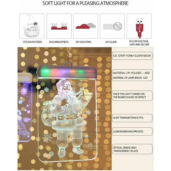 LED Julelys, Feelysslysr 5 Stykker Feelysslysr Innendørs Julelys Utendørs, Hage, Balkongdekorasjon For Bryllup Bursdag Dekorasjon [Varmt