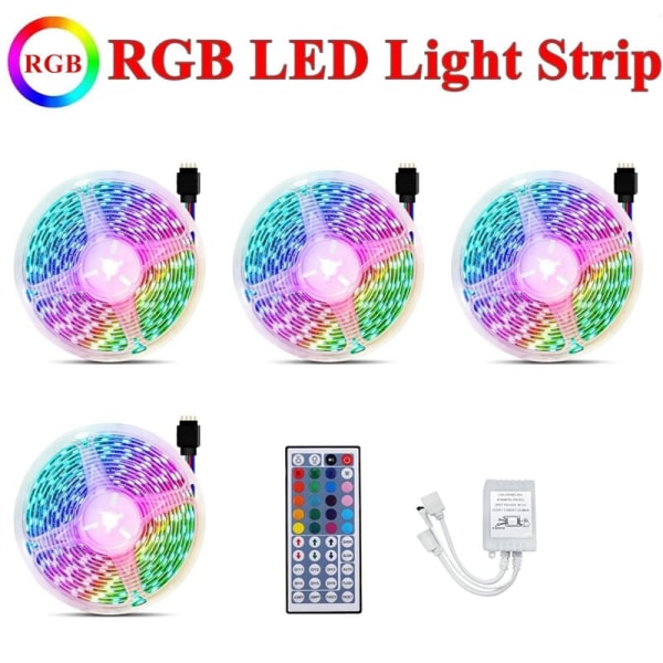 20M RGB lysstrimmel 3528 vandtæt 1200LEDs fleksibel LED lysstrimmel med 44 taster fjernbetjening til julen