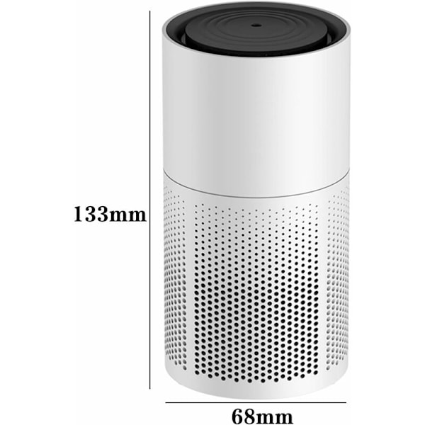Ilmanpuhdistimet, Ilmanpuhdistimet H13-luokan HEPA-suodatin, puhdistaa tehokkaasti, poistaa savua ja pölyä USB-älykkäällä ilmanpuhdistimella autoon, olohuoneeseen