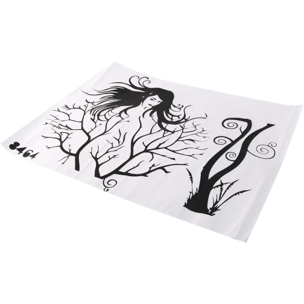 Sexy Girl Tree Irrotettava Tarra Deko Koti Dekor Vinyyli Taide 1Kpl (Musta) 43 X 72Cm