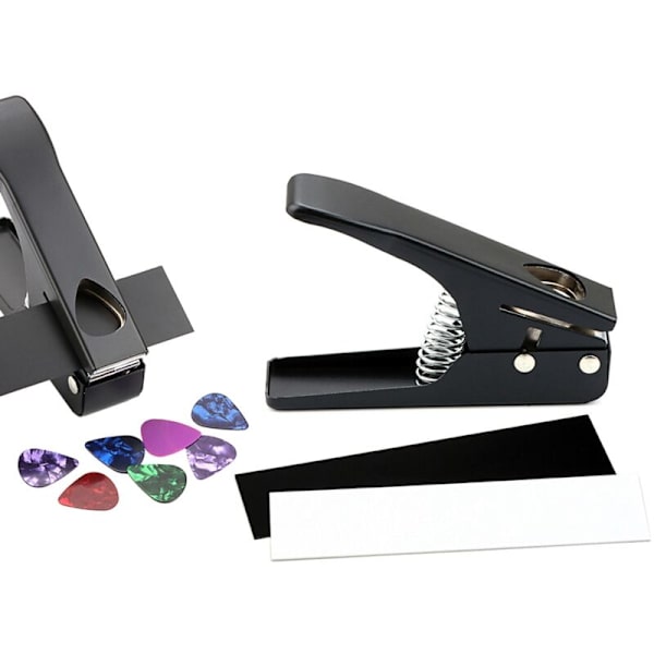 Pick Maker Punch Pick Maker Gitarrplockskärare med 2 Ark med Remsor för Plocktillverkningsverktyg