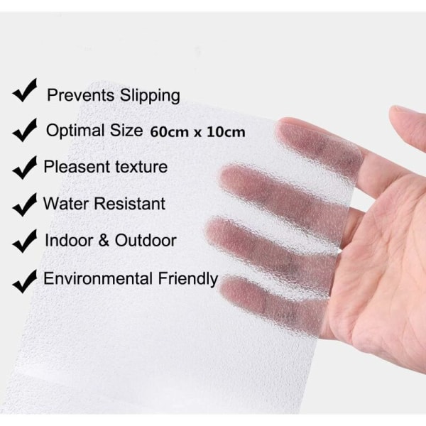 Antislip-remsor för trappor Transparenta antislip-remsor för trappor 10 cm x 60 cm 15-pack - Fei Yu