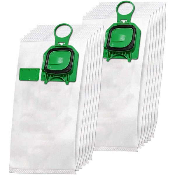 12 Pakk Premium Mikrofiber Ikke-Vevde Støvsugerposer + 12 Pakk Parfymer for Vorwerk Kobold 140, 150, VK 140, VK 150, VK140, VK150, FP140, FP150