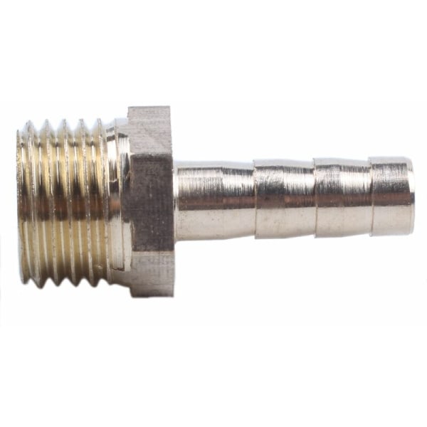 9 stk messing 6 mm drivstoff gass slange pigg 1/4 1/4 tommers hann gjenge kobling montering gull