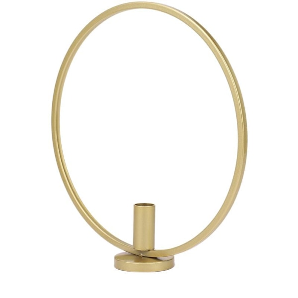 3D Rund Guld Metall Ljusstake Geometrisk Ljusstake Tealight Ljus Bröllopsdekoration Prydnader (Guld)