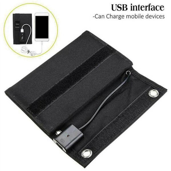 2x 12W Vikbar USB Solpanel Cell Bärbar Vikbar Vattentät Telefonladdare för Camping Vandring