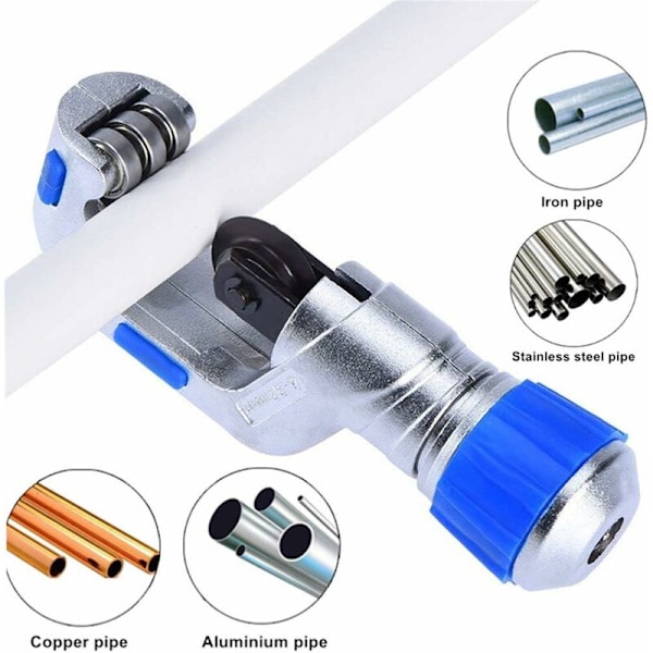 Putki- ja putkenleikkuri 1/4-2\", raskas ruostumaton teräs kupari PVC-leikkuri 2 kpl putkenpidike leikkuuterät (5-50mm)