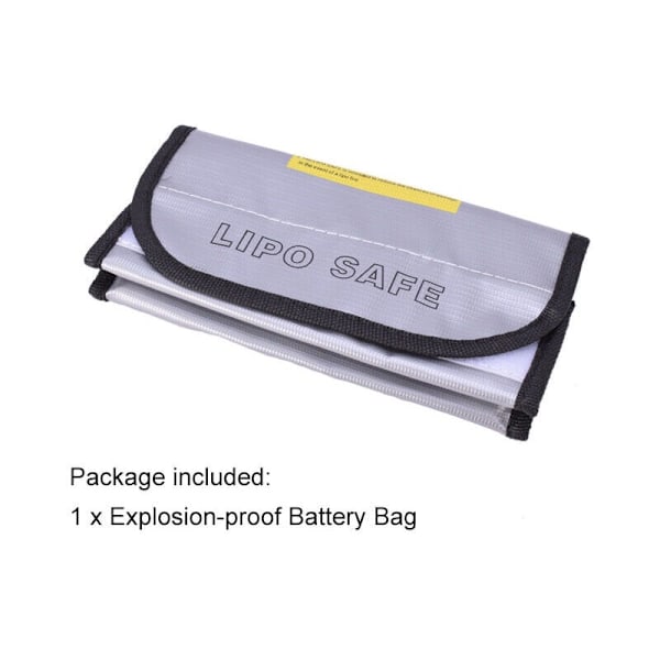 Sikkerhetspose for litium-batterier, brann- og eksplosjonssikker sikkerhetsskjerm for lading av batterier