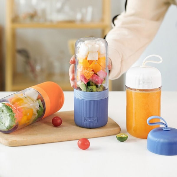 Juicer Extractor Mini Bärbar Blender USB Blender Juice Maker Blender Bärbar Juice Maskin Frukt Smoothie Cup, Blå