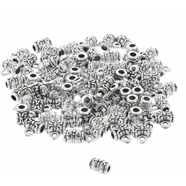 80 st Tone Tube Spacer Pärlor Bail 4X7Mm
