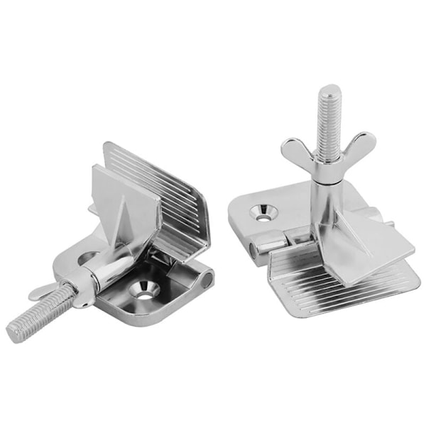 2 stk Sølv Silketrykk Klemme Butterfly Hengsel for DIY Fast Screen Verktøy