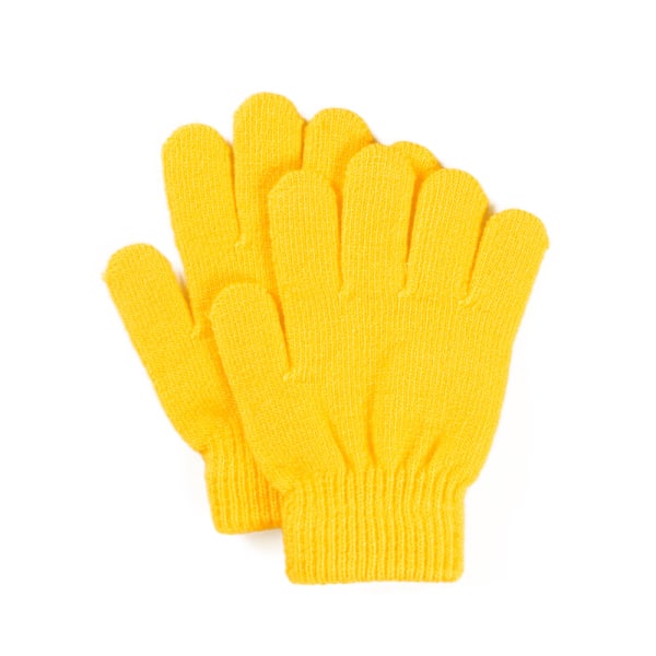 3 par stickade handskar för barn - Stretchiga vinterhandskar för barn Varma magic enfärgade vantar för pojkar, flickor 3 till 8 år