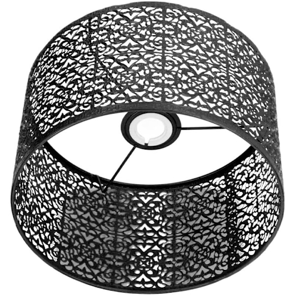 Hålformad Lampskärm Metall Lampskärm E27 E14 Universal Användning God Värmeavledning Utsökt Lampöverdrag Svart