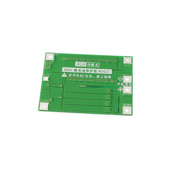 4S 40A Li-ion Cellebeskyttelseskort Balance Version Lithium Batterier Integreret Kredsløb Beskyttelseskort BMS til Boremotor, 4S 40A