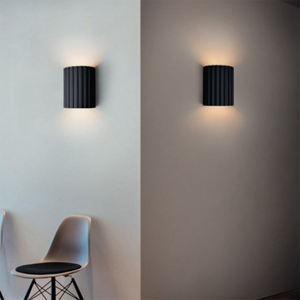 Soveværelsesvæglampe Indgangsgang Stue Lampe Harpiks Vægskål Indendørs Væglampe Natlampe (Mørkegrå)