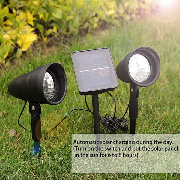LED solcelle plenspotlys IP65 vanntett for hage sti landskap hagelys