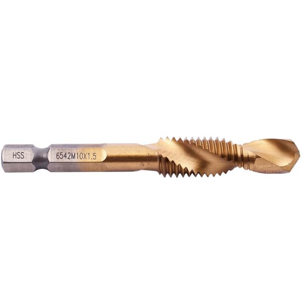 6 stk. HSS Titanium kombinations sekskantskaft bor
