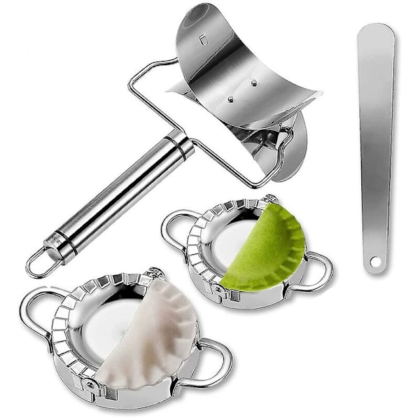 Dumpling Maker 4-pack, Empanada Pressform & Klipp för Wonton Pie Ravioli Deg