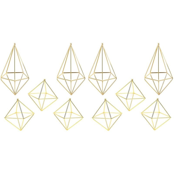 10 kappaletta ilmatehtaan pidikettä, pieni metallinen pöytälevy, geometrinen istutuskone, Tillandsia-ilmakasvinäyttöteline