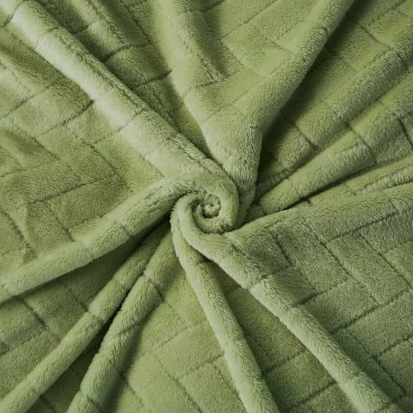 Plush Fleece-filt, Queen Size Soffafilt, Mjuk och Fluffig Dekorativ Filt för Soffa - Mysig och Lätt, Grågrön, 127 x 152 cm