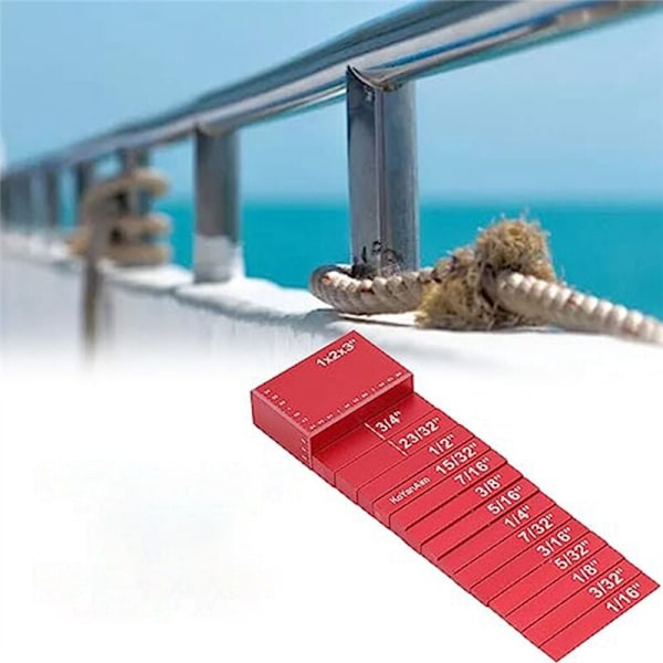 Justeringsblok Højde Gauge Kit, Rustfrit Aluminiumlegering Massiv Stang til Træbearbejdning (Rød)