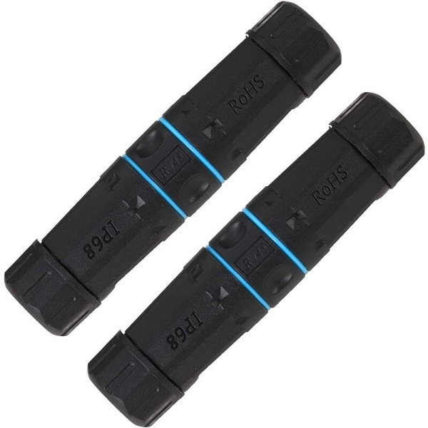 2 kappaletta suojattu RJ45-liitin vedenpitävä IP68 Cat5/5e/6 8P8C Ethernet LAN naaras-naaras kytkentäverkkoadapteri ulkokäyttöön