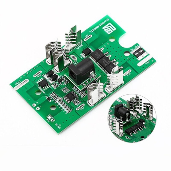 2X 5S 21V 40A Li-Ion Litiumbatteri Beskyttelseskort Lading BMS Lader for