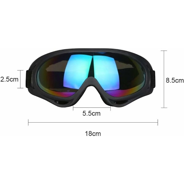 Skibriller Snøbrettbriller, Snøscooter Motorsykkelbriller Skibriller Beskyttelsesbriller Linse Anti-Støv, UV-Beskyttelse, Anti-Dug, Vindtett for B