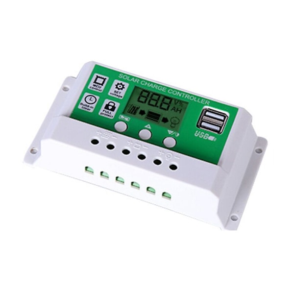 12V/24V Solcelleladere Solcellepanel Automatisk Laderegulering, Dobbel USB Litium Solregulator