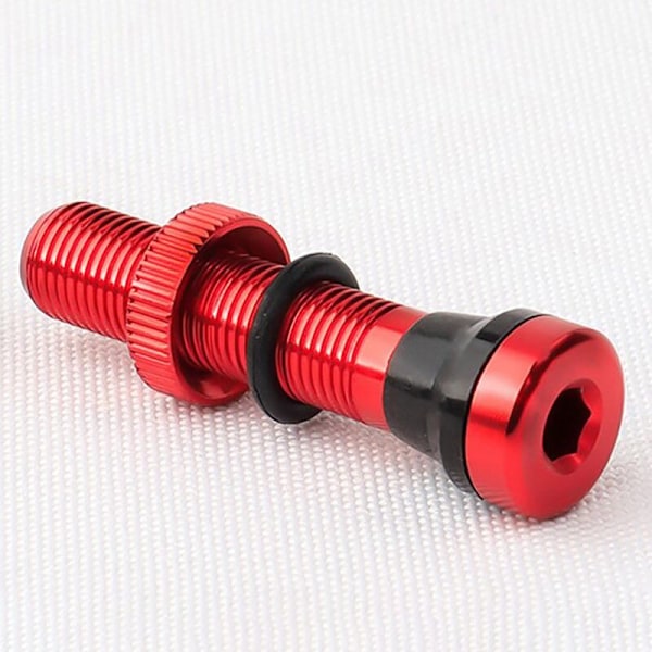 4 st Cykel Schrader A/V Ventiler 40mm CNC-frästa Anodiserade Nipplar för Off-Road Slanglösa Fälgar, Röd