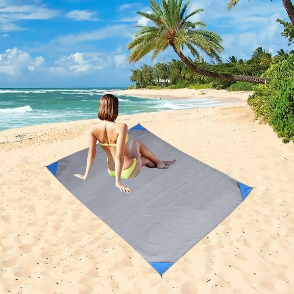 Utendørs campingmatte vanntett og praktisk sammenleggbar piknikmatte plen fuktighetsbestandig matte polyester pledd strandmatte - Passer lett i liten veske, vaskbar