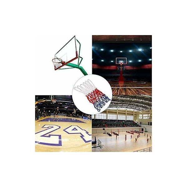 2 stycken professionella basketnät, basketnät för utbyte, basketnät för korg, basketkorg, 3 färger, basketnät för utomhuskorg