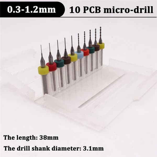 61PCS skruvstäd handborr bits set, stiftborr, 10PCS PCB mini bits, 48 ​​stycken mikro-twist bits och pincett