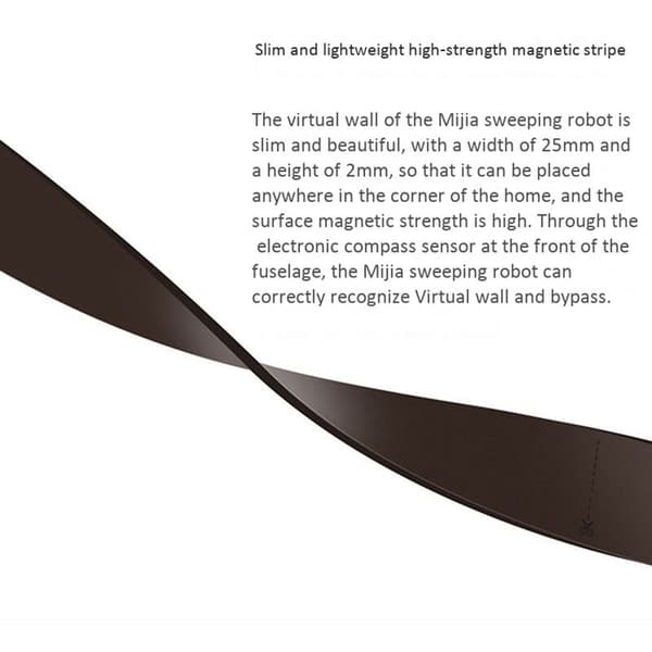 2M Virtuel Magnetisk Stribevæg til Støvsugerdele Tilbehør til Fejende Robot Generation 1S