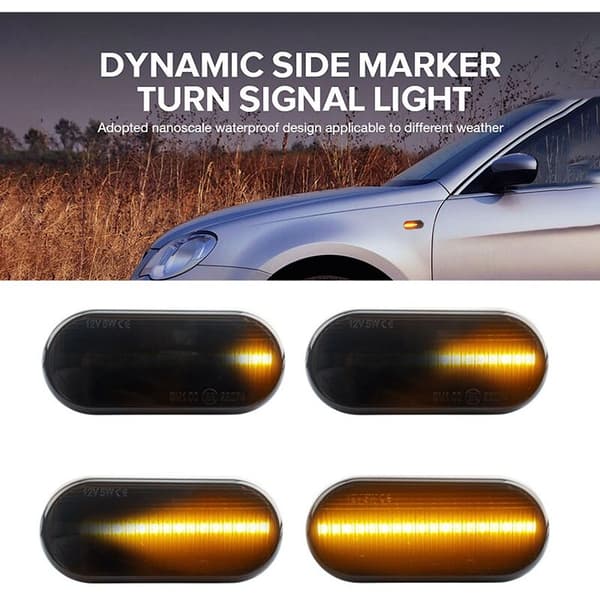 Til Golf 3 4 3BG - Focus MK2 Led Dynamisk Blinklys Side Markørlys