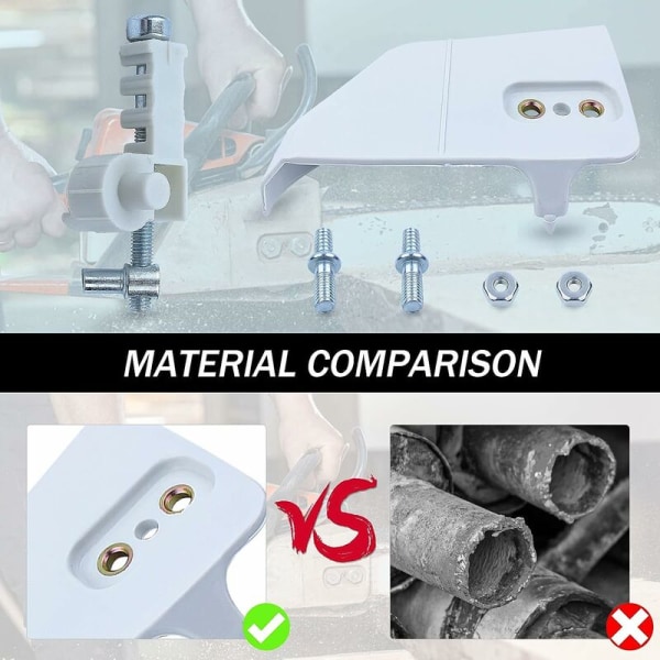 Kjededeksel med kjedestrammere for STIHL Motorsag MS170 MS180 017 018 MS210 MS230 MS250 021 023 025, Kjededeksel + Strammer + Bolt og Mutter 6 i