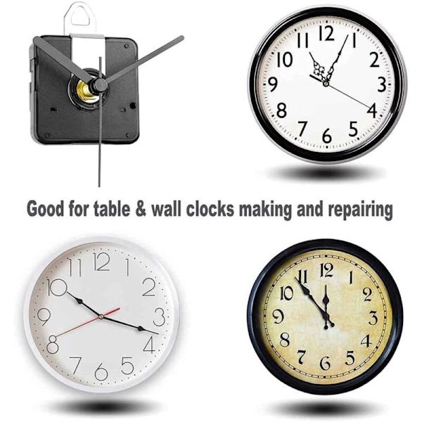 6 stk. Lange Aksel Kvarts Urværk Mekanisme med 5 Par Visere og Tal DIY Ur Dele Sæt Udskiftning 31mm