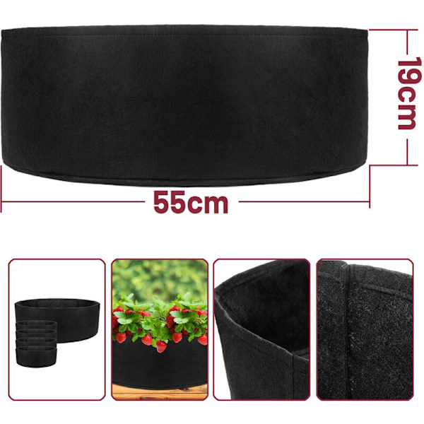 Stofpose til dyrkning af planter 55x19cm 5 stk.