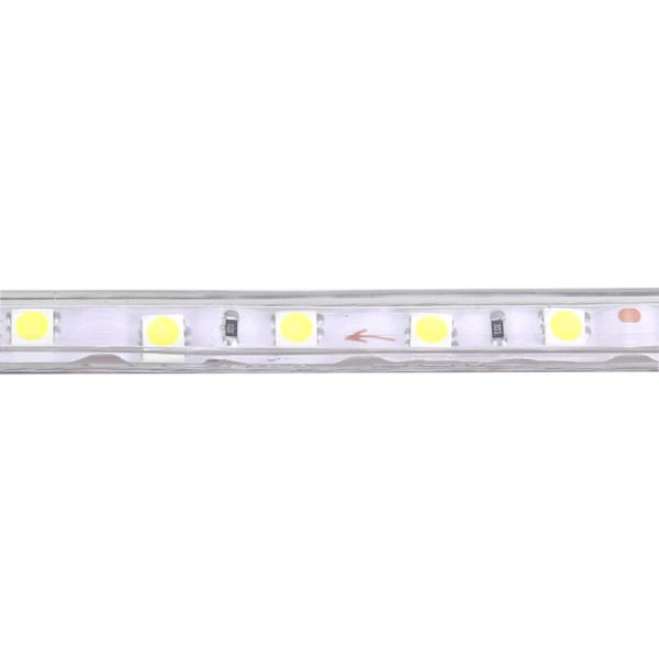LED-stripe SMD 5050 vanntett 220V 60 LEDer/m Fleksibel kabel 1 meter Hvit