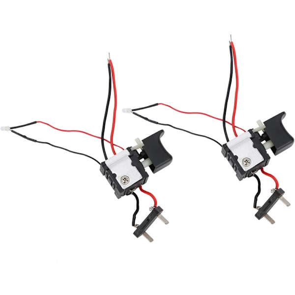 2 st Elektriska Borrströmbrytare DC 7,2-24V 16A för Elektriska Borrverktyg Tillbehör Borr