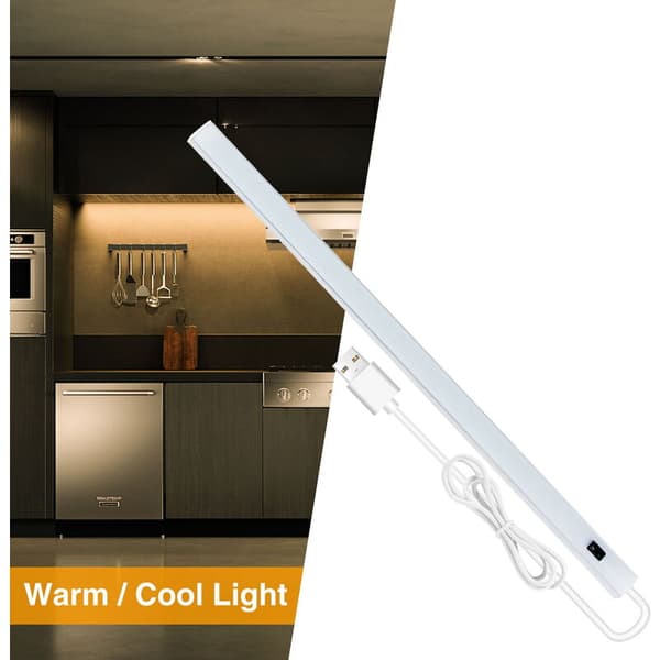 5V USB LED-strimler skrivebordslampe håndfejesensor bevægelsessensorlampe underskabslampe køkkenlys 30cm varmt lys