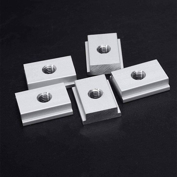 6 stk M8 Serie T-spor gliderenøtt skyvemutter i aluminiumlegering T-spor mutter for profil trebearbeidingsverktøy feste spor