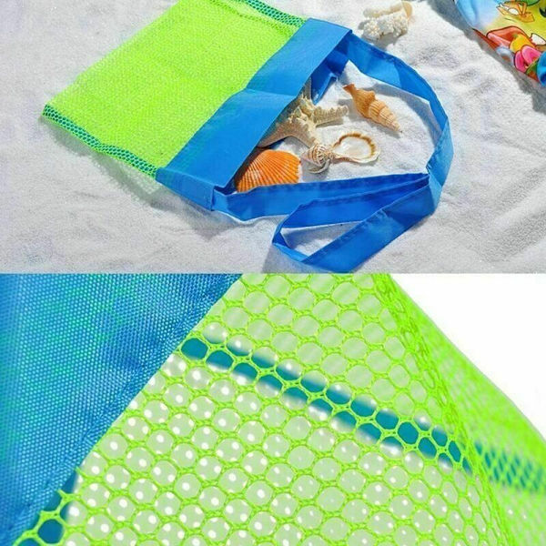 Meshväska för sandleksaker Strandväska Mesh Förvaringsväska (Storlek 2, 2 st, 24×24 cm)-
