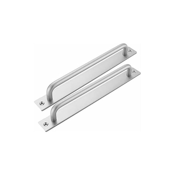 2 stycken aluminiumhandtag för skjutdörrar, skåp, badrum, dusch, dekorativa handtag med tungt bakstycke