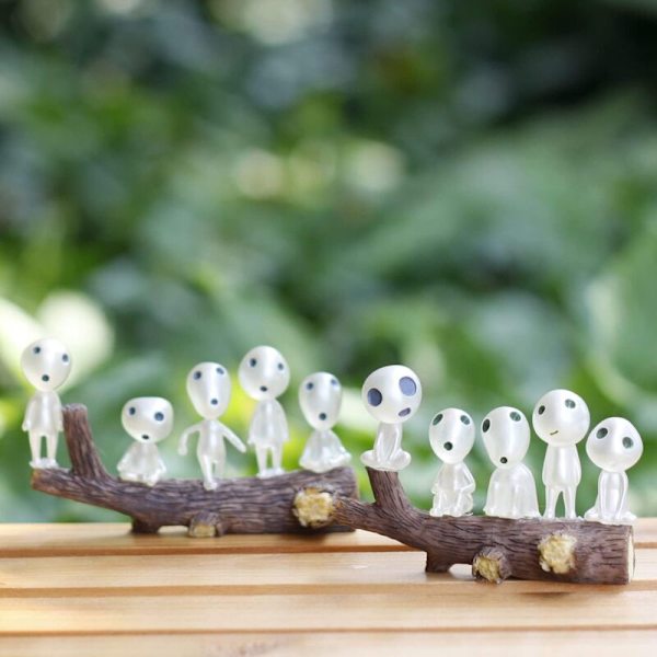 8 stk. Treetroll-figurer, Miniatyrlysende Statuer, Mikrolandskaps Harpiks Ornament Hagedekorasjon, for Patio, Balkong, Hage, Plen Ornament, Flo