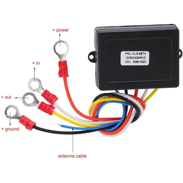 75ft Trådløs Trækspil Fjernbetjening 434MHZ Modtager 12V 24V Universal til Bil ATV SUV Lastbil-