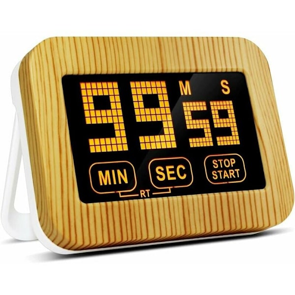 Lysende Køkken Timer, Magnetisk Timer, Digital Touch Screen Timer, Kraftfuld og Nedtællingstimer med LCD Touch Screen, Magnetisk Timer til Køkken