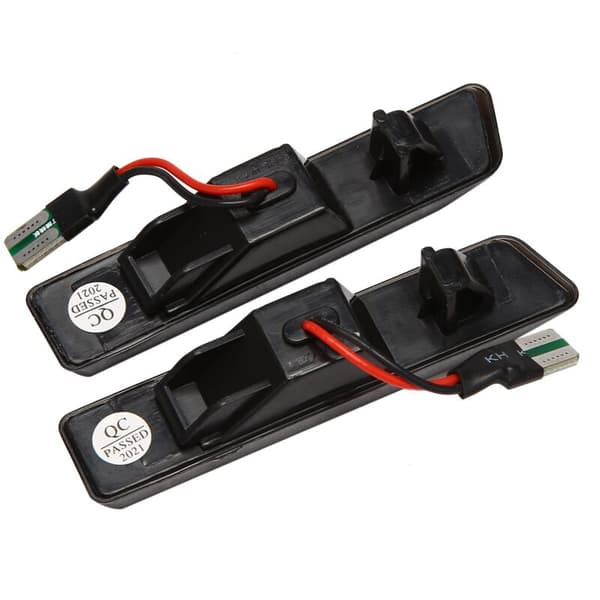 Car Dynamisk Mud Flap LED Side Marker Sekventielt Lys Lampe til X5 E53 2000-2005 E36 1997 Smoked Black